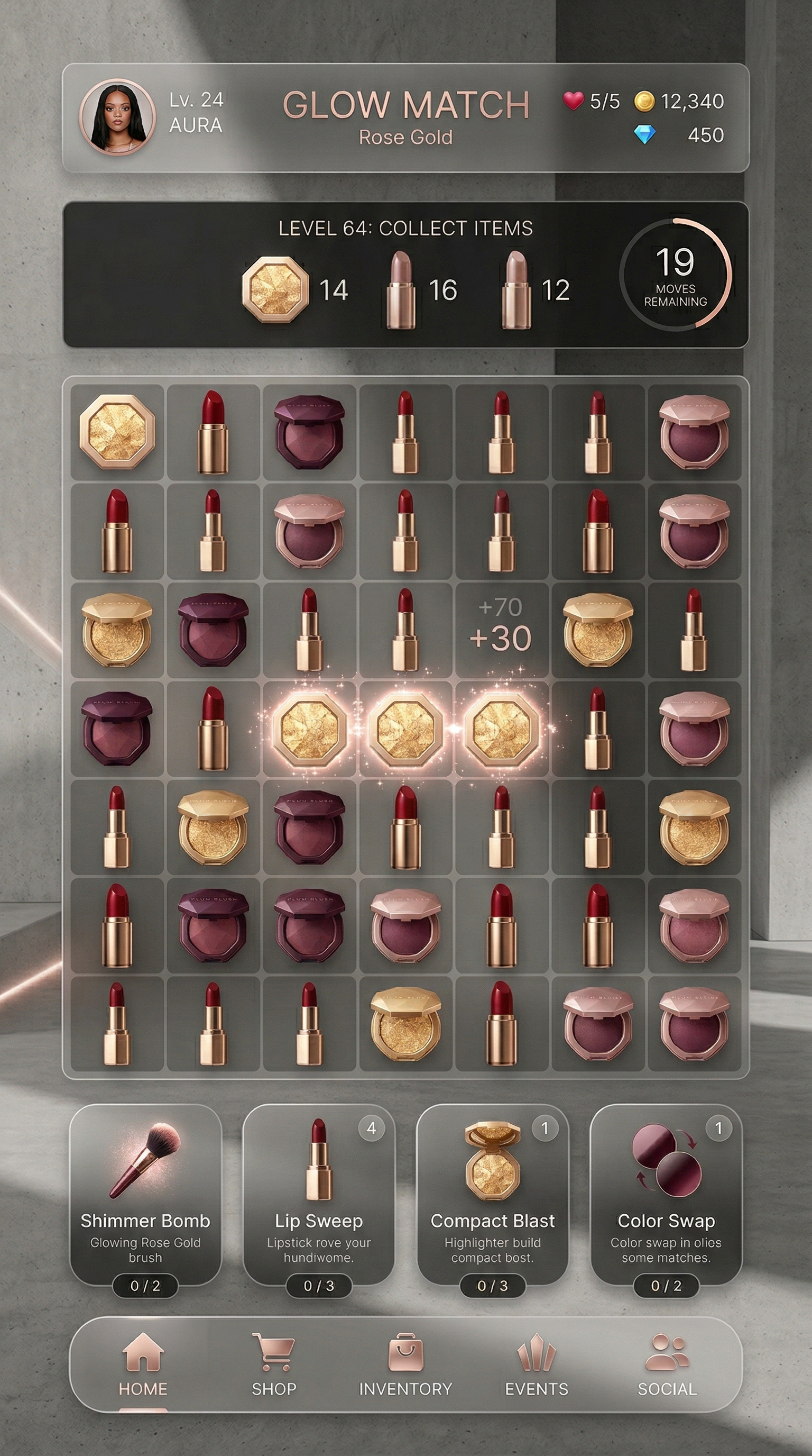 Beauty Match-3 game — product launch game preview