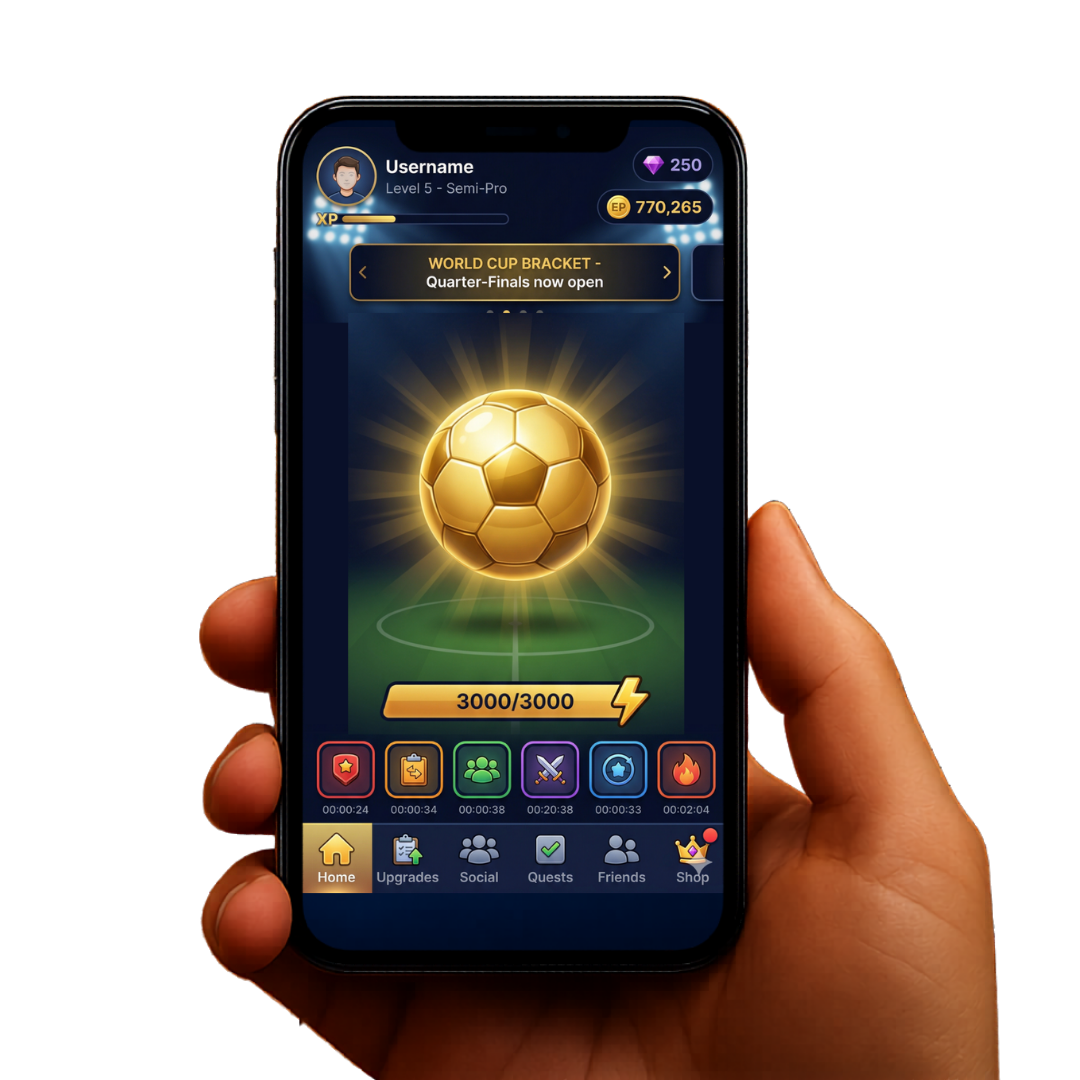 Tap your way to the World Cup – a branded World Cup mobile game with bracket predictions and fan engagement